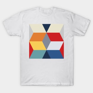 Building Block Boho Optical Illusion Tessellation T-Shirt